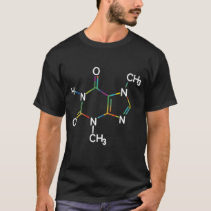 T-shirt Caféine Molécule Chimique I Love Coffee Chimie