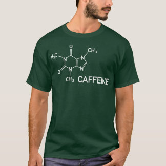 T-shirt Caféine structure chimique café