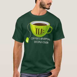 T-shirt Cafés TEA sous-évalués Second Cousin sur Brown