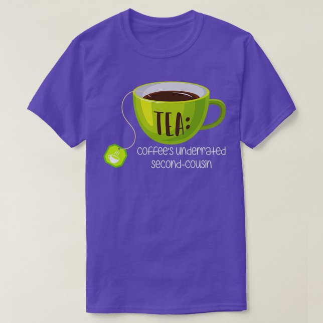 T-shirt Cafés TEA sous-évalués Second Cousin sur Brown 2 (Design devant)
