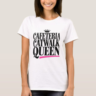 T-shirt Cafétéria Catwalk Queen Bold Noir et rose