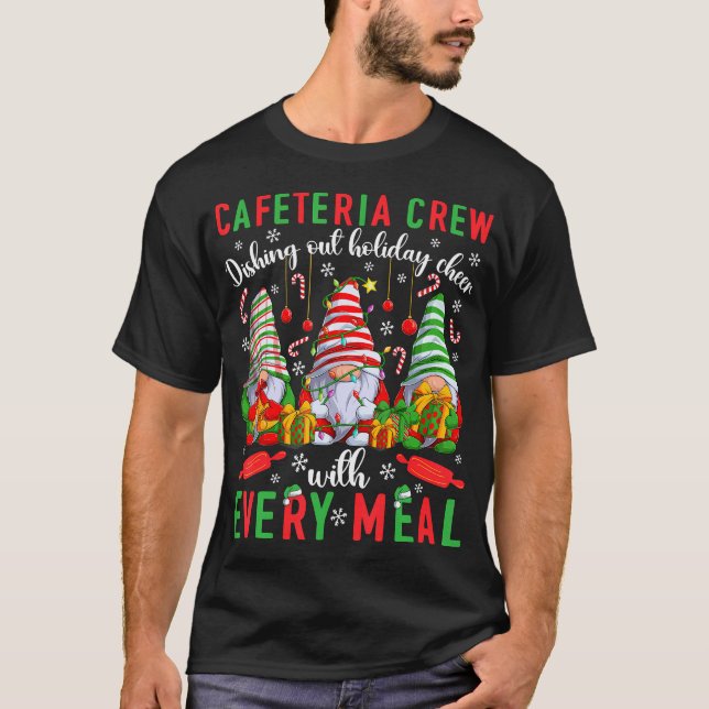 T-shirt Cafétéria Crew Déjeuner Lady Squad Jeu de Noël (Devant)