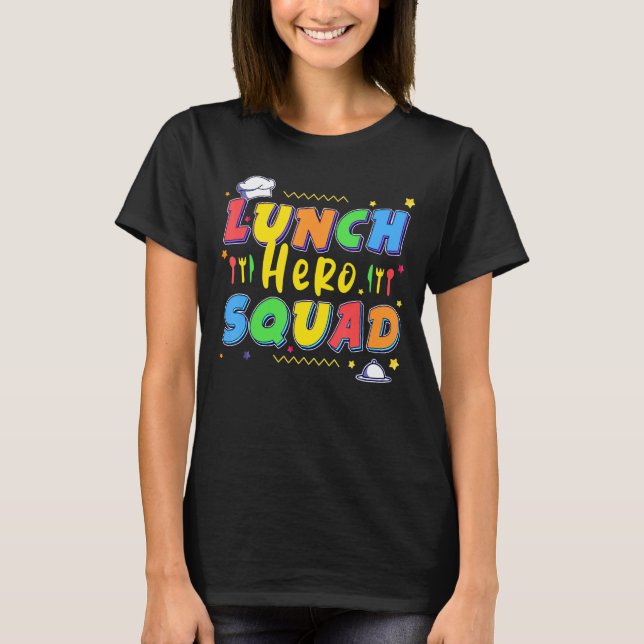 T-shirt Cafétéria de l'équipe de paniers-repas 1 ouvriers (Devant)