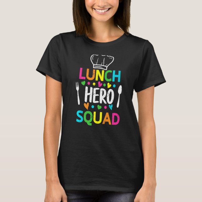 T-shirt Cafétéria de l'équipe de paniers-repas 1 ouvriers (Devant)