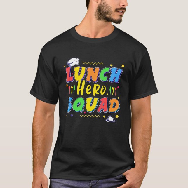 T-shirt Cafétéria de l'équipe de paniers-repas 1 ouvriers (Devant)
