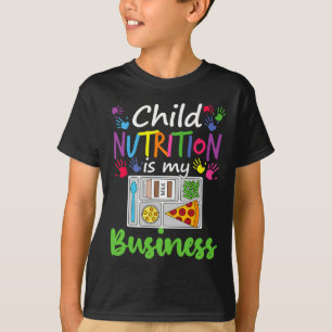 T-shirt Cafétéria Déjeuner Dame Enfant Nutrition Est Mon E