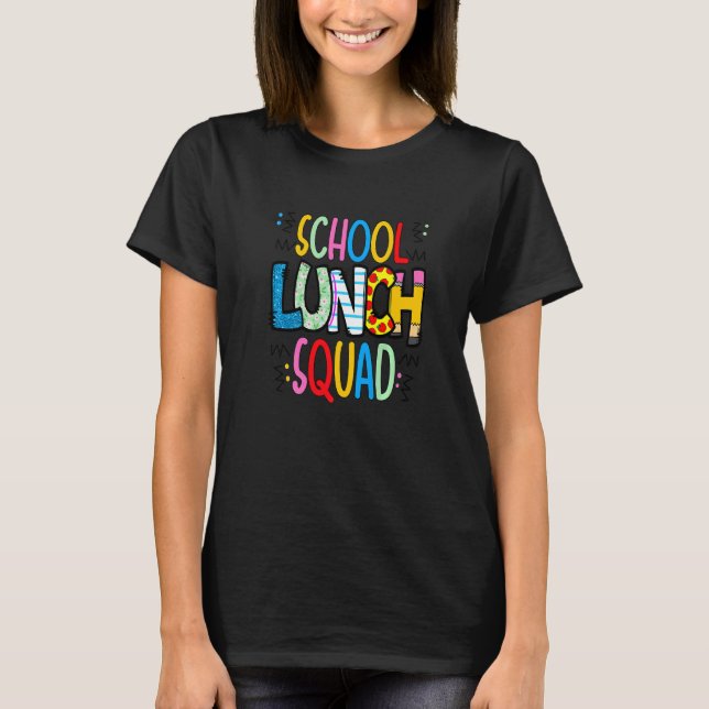 T-shirt Cafétéria employé déjeuner dame foo (Devant)