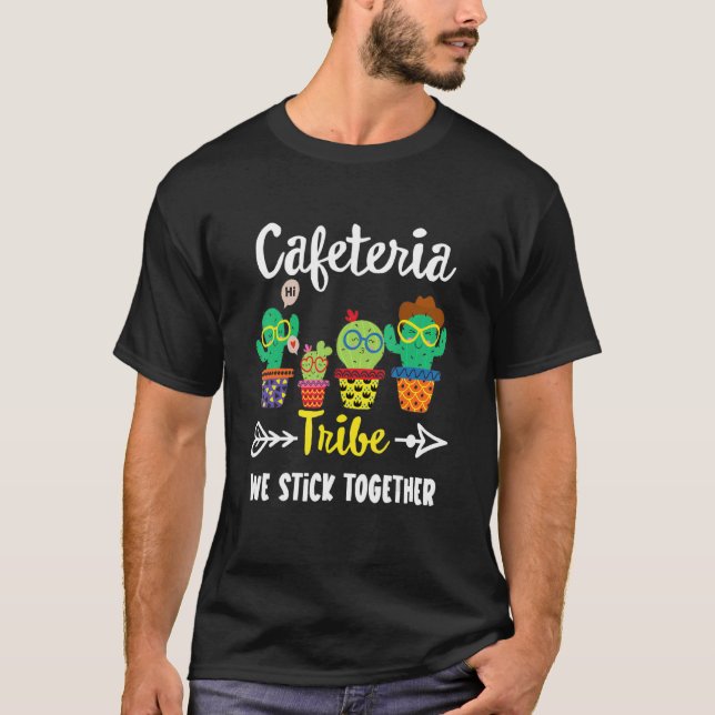 T-shirt Cafétéria Tribe Cactus École Cafétéria Place du pe (Devant)