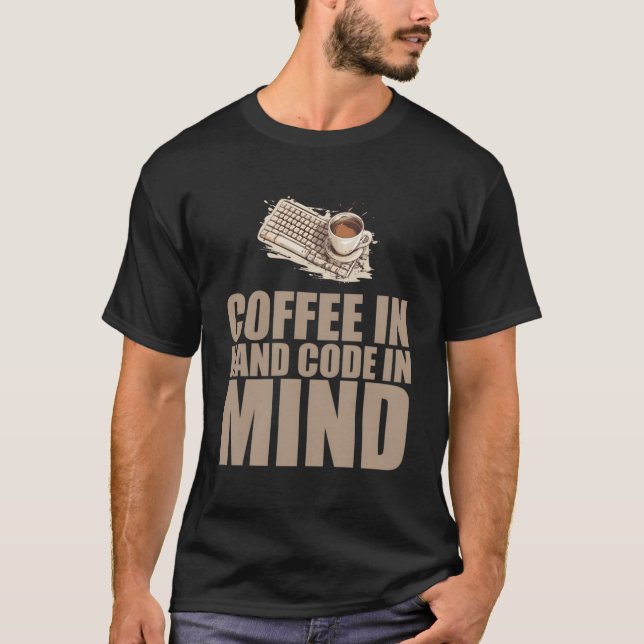 T-shirt Caffeine Coder Concepteur de logiciels Ingénieur C (Devant)