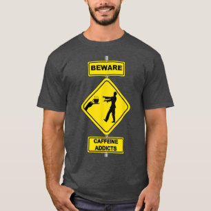 T-shirt Caffeine Coffee Cup Beverage Cafe Zombie Addict