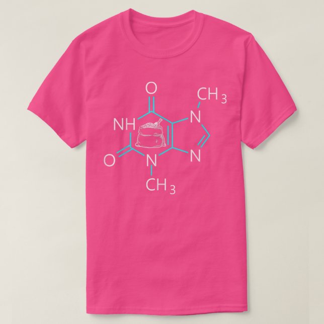 T-shirt Caffeine Molécule Chimique Café Lover Chimie (Design devant)
