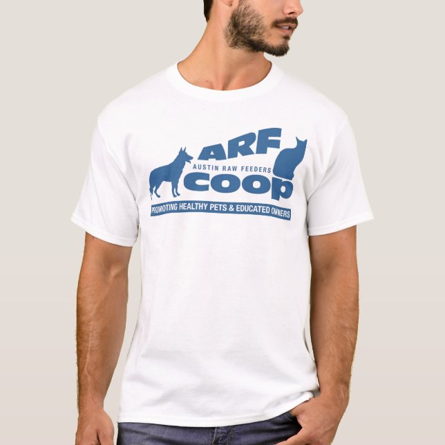 T-shirt Cage d'ARF : bleu sur le blanc (Devant)