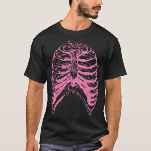 T-shirt Cage de côtes roses
