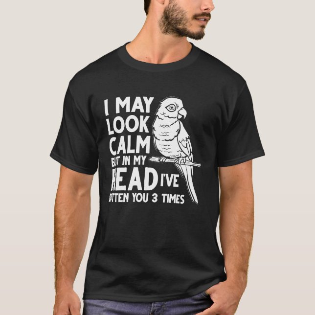 T-shirt Cage de perroquets gris d'Afrique Timneh Congo (Devant)