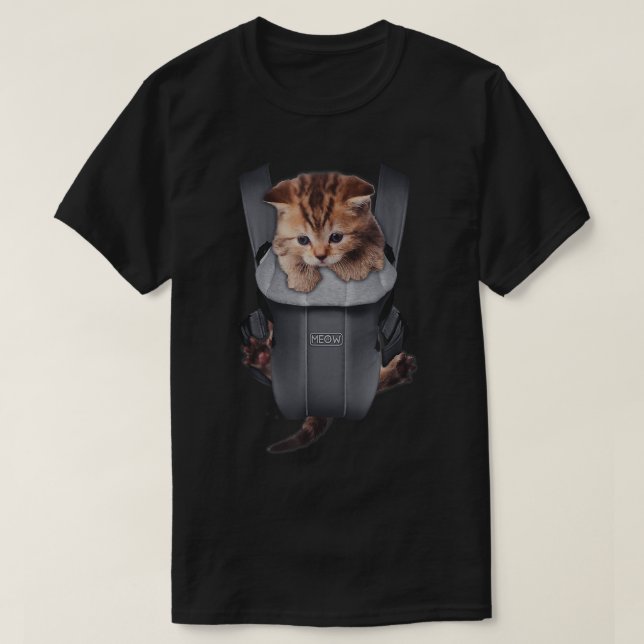 T-shirt Cage de transport pour chaton Meow Cat  (Design devant)