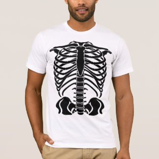 T-shirt Cage thoracique de squelette noir