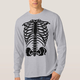 T-shirt Cage thoracique de squelette noir