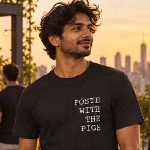 T-shirt Cague Avec Les Cochons Insulte Portugaise Drôle