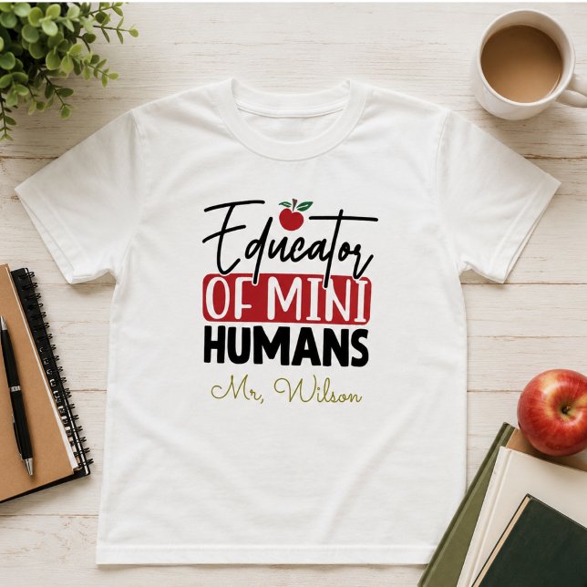 T-shirt Cahier d'éducateur de mini-humains – Professeur dr (Educator of Mini Humans Notebook – Funny Teacher T-Shirt)