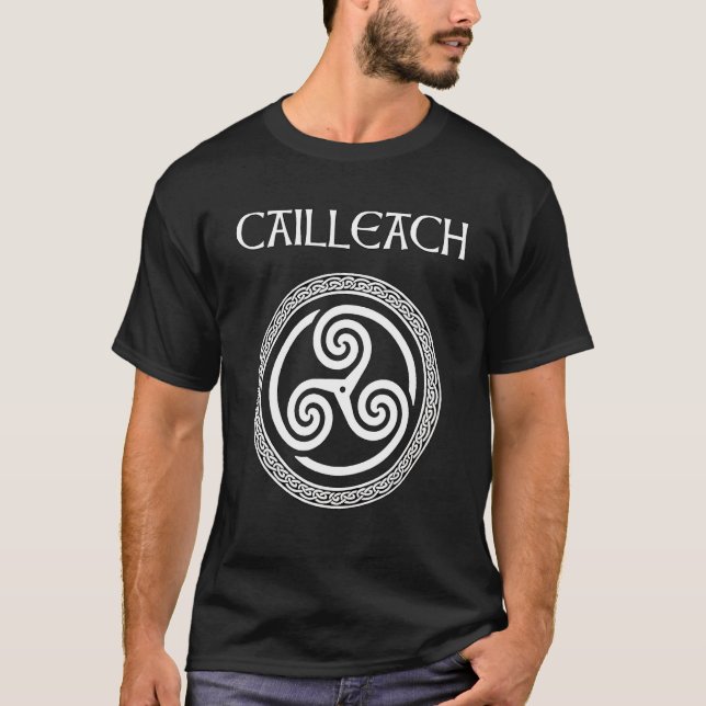 T-shirt Cailleach Déesse Celtique D'Hiver Et Tempêtes (Devant)