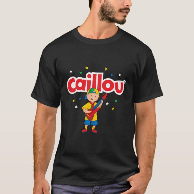 T-shirt Caillou joue de la guitare (Devant)