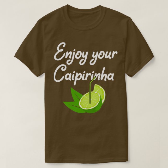 T-shirt Caipirinha Cocktail alcool bar bar bar bar (Design devant)