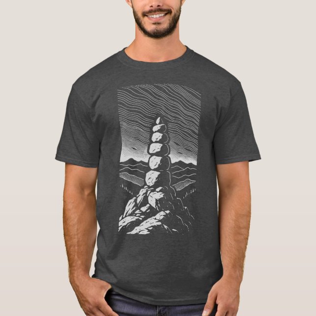 T-shirt Cairn de pierre extérieur (Devant)
