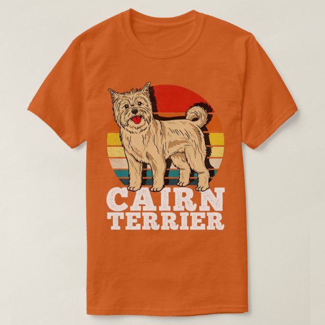 T-shirt Cairn Terrier Amoureux des chiens Retro (Design devant)
