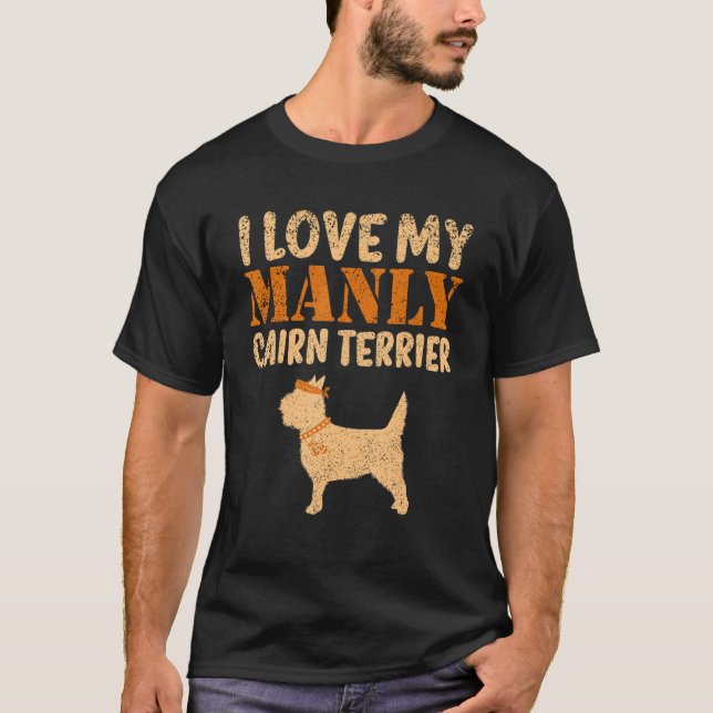 T-shirt Cairn Terrier Canine Funny Garçon chien levrette G (Devant)