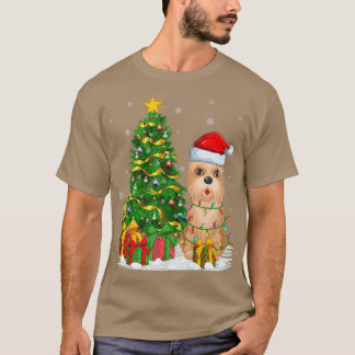 T-shirt Cairn Terrier Chien Xmas Tree Père Noël Cairn Terr