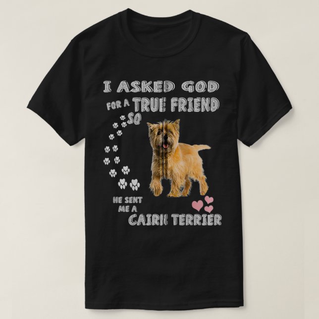 T-shirt Cairn Terrier Costume, Cairn Dog Mom Dad, Cute Cai (Design devant)