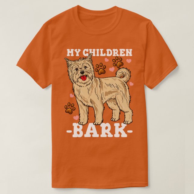 T-shirt Cairn Terrier Funny Chien Papa Maman Propriétaire  (Design devant)