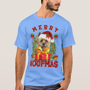 T-shirt Cairn Terrier Joyeux Noël Woofmas Lumières de Noël