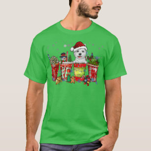 T-shirt Cairn Terrier Latte Glacé Bonhommes de Neige Sucre
