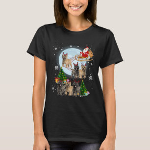 T-shirt Cairn Terrier Reindeer Noël Cairn Terrier