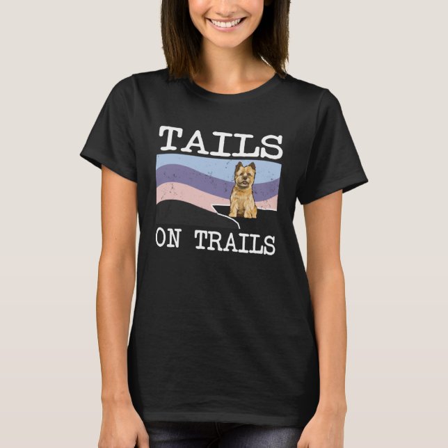 T-shirt Cairn Terrier Tails On Trails  Dog Hiking (Devant)