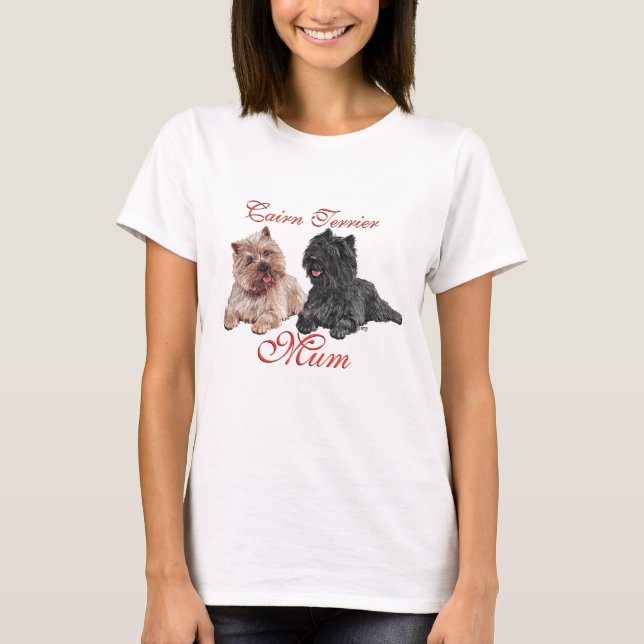 T-shirt Cairn Terriers Fête des Mères (Devant)