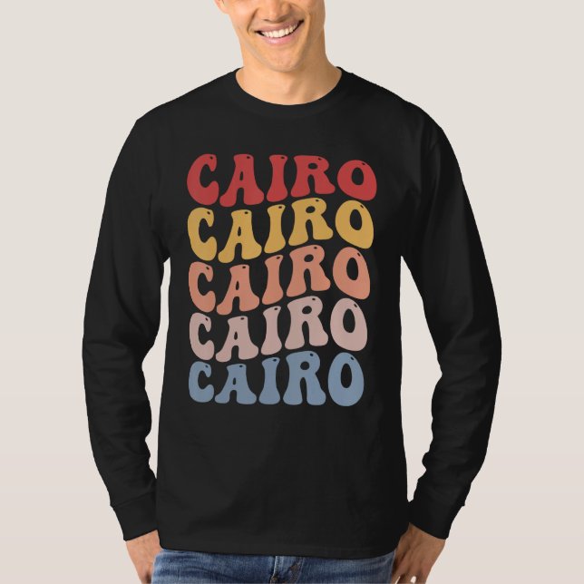 T-shirt Cairo City Groovy Retro (Devant)