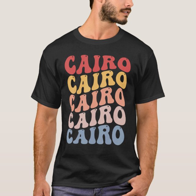T-shirt Cairo City Groovy Retro (Devant)