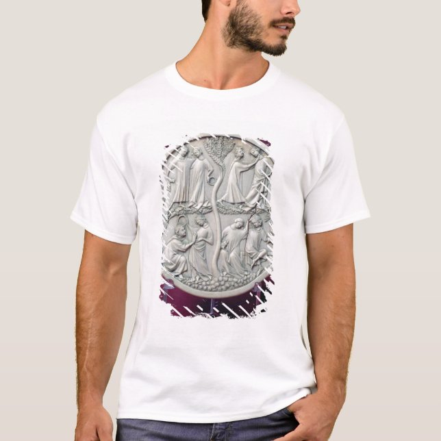 T-shirt Caisse de miroir dépeignant les scènes courtoises, (Devant)