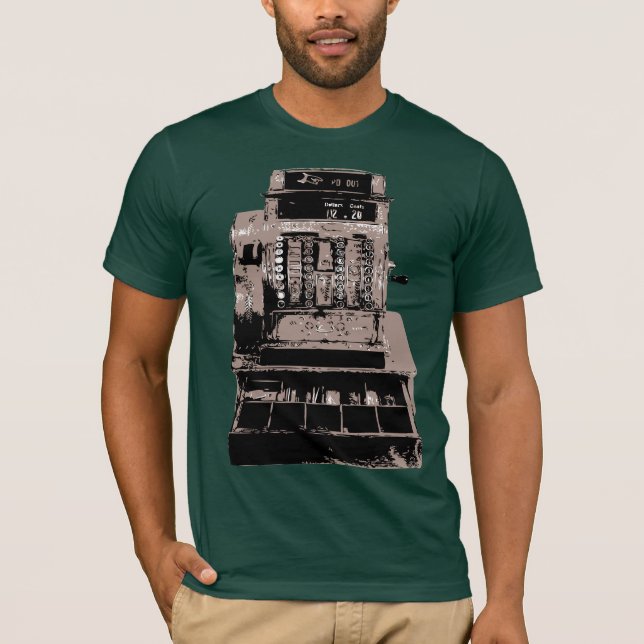 T-shirt Caisse enregistreuse antique (Devant)