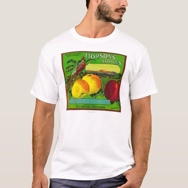 T-shirt Caisse LabelMilton, WA d'Apple de Hopson (Devant)