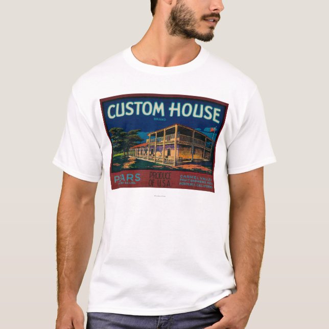 T-shirt Caisse LabelMonterey, CA de poire de bureau de (Devant)
