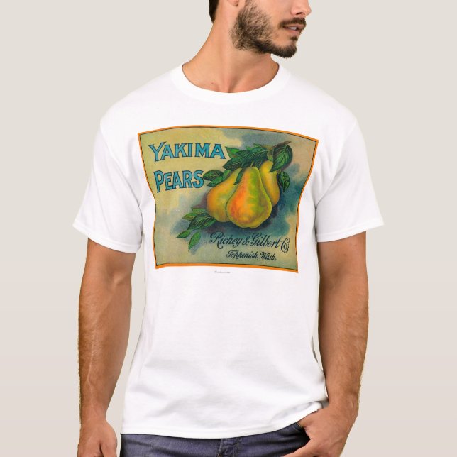 T-shirt Caisse LabelToppenish, WA de poires de Yakima (Devant)