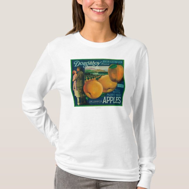 T-shirt Caisse LabelWatsonville, CA d'Apple de Doughboy (Devant)