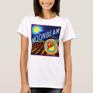 T-shirt Caisses de fruits des années 1940 étiquette Moonbe