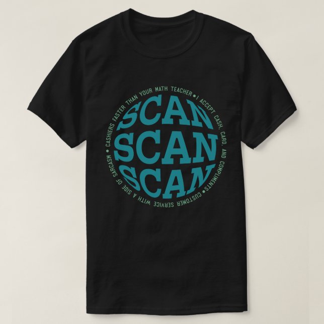 T-shirt Caissier Scan La Vie (Design devant)