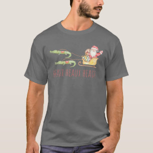 T-shirt Cajun Père Noël Alligator Heaux Heaux Heaux Noël