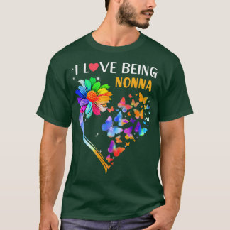 T-shirt Cakemaza J'Aime Être Nonna Tournesol Tournesol Têt
