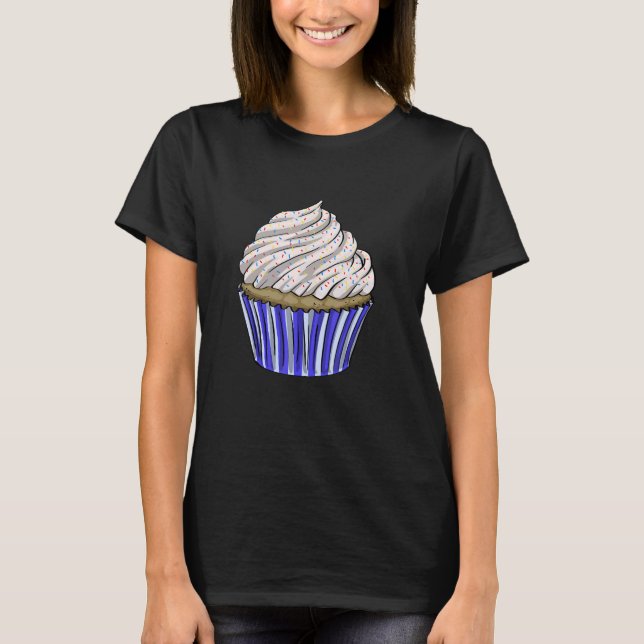 T-shirt Cakes Tasse Cerise Arroseurs Femmes Cuisson Muffin (Devant)